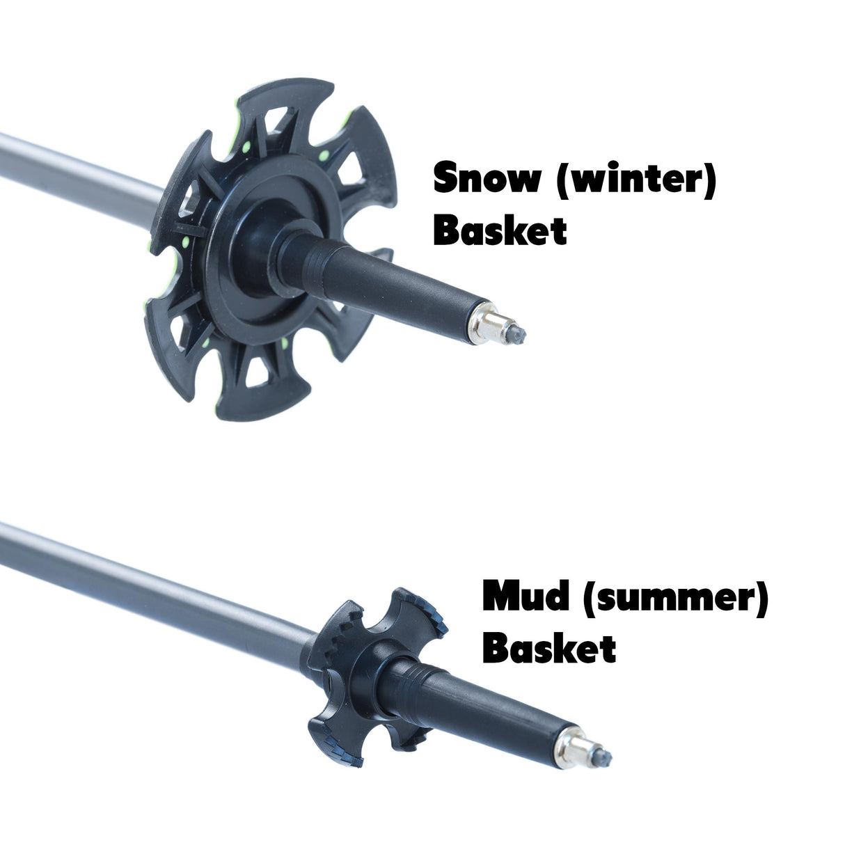 Snow baskets and pole tips for ultralight trekking poles in Backcountry bundle