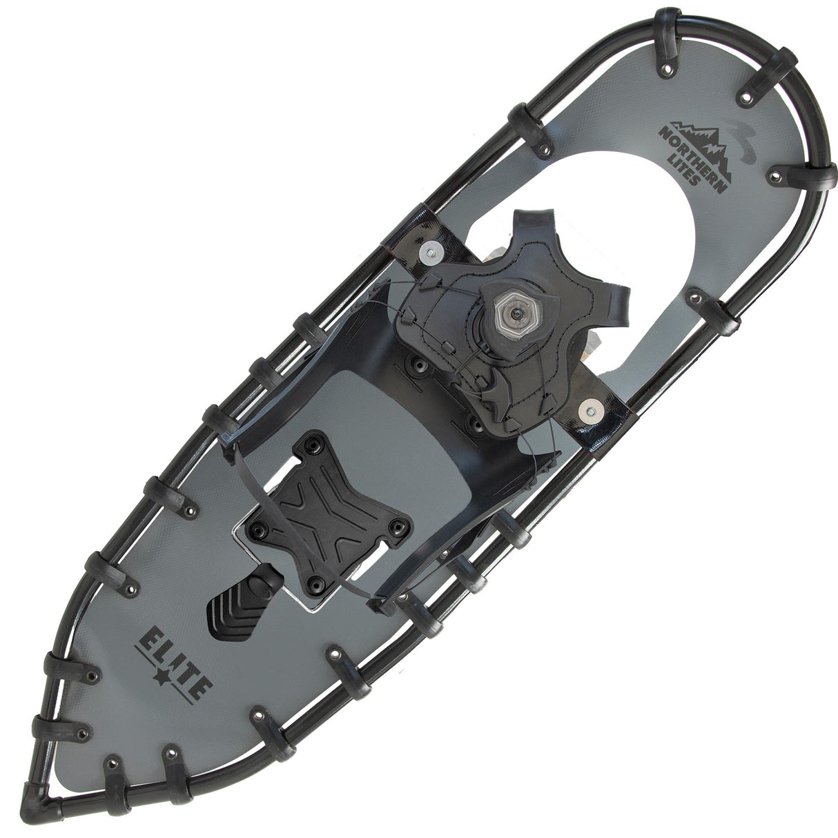 Gray Women’s Elite 25 ultralight snowshoes with traction system visible