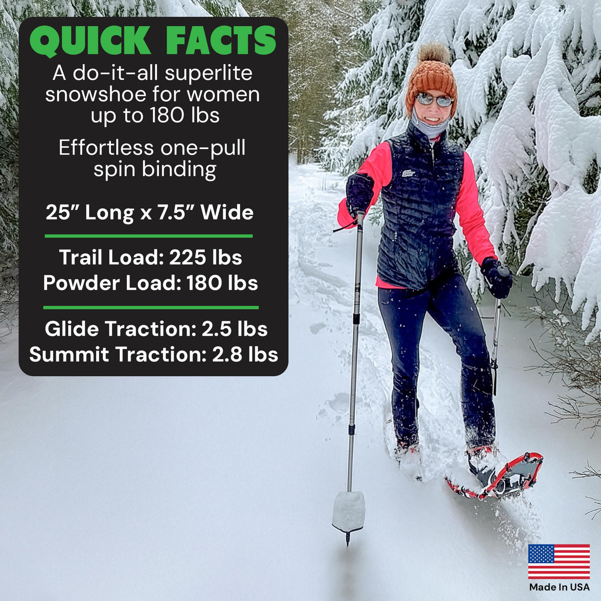 Women's Elite 25" Ultralight Snowshoes