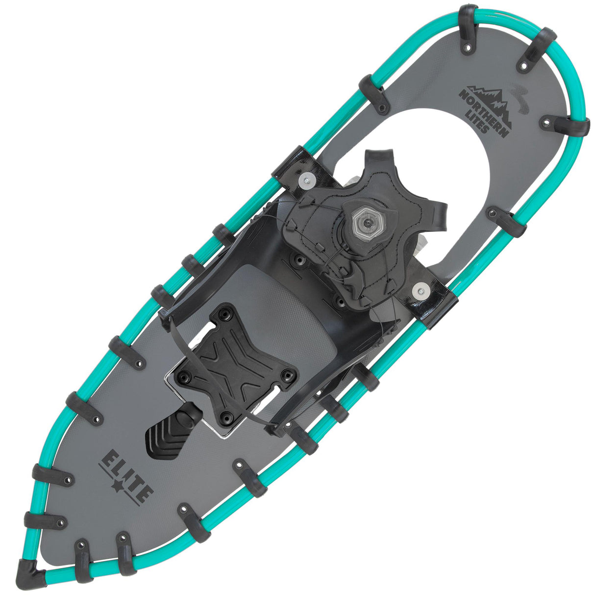 Top view of teal Women’s Elite 25 ultralight snowshoes