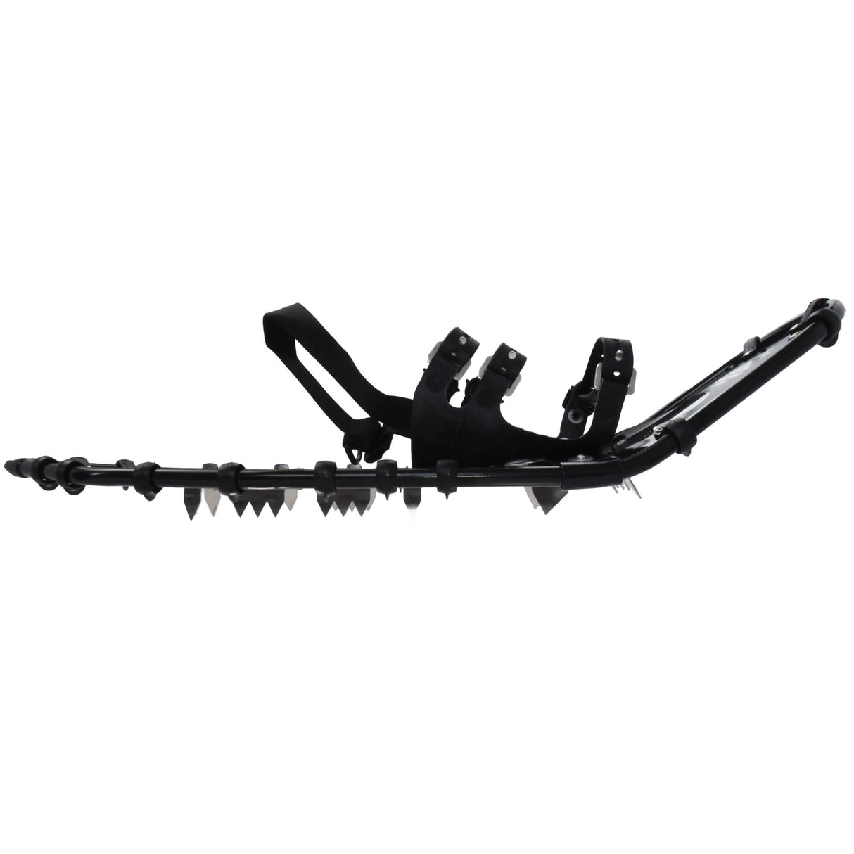 Side profile of Timber Wolf snowshoes with aggressive TruTrak traction system