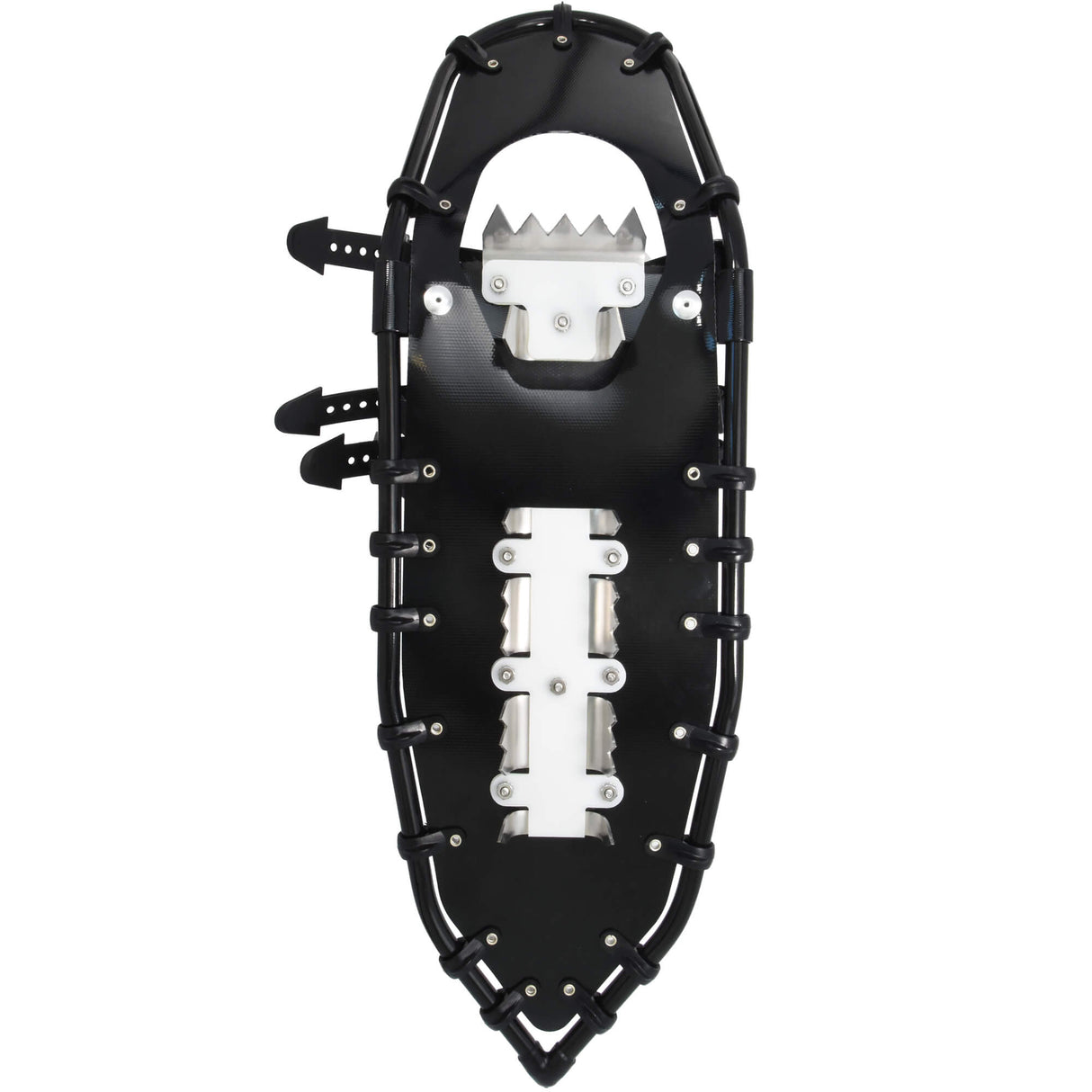 Timber Wolf snowshoes bottom view with removable TruTrak conversion plate