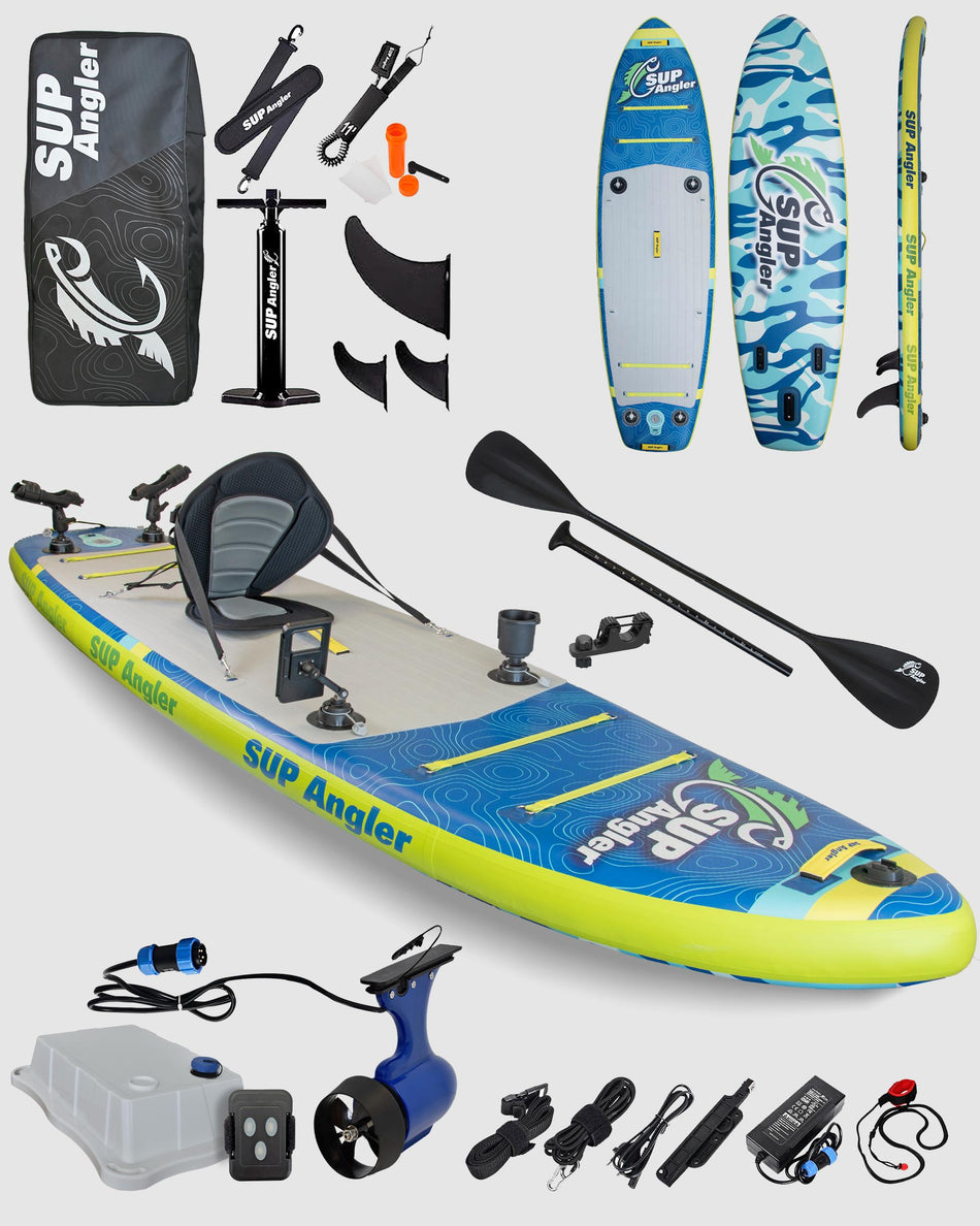 Angler II PowerFin - 10'8" X 35" X-Wide Inflatable Fishing Paddle Board