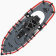 Elite Race ultralight running snowshoes in red, overhead product view