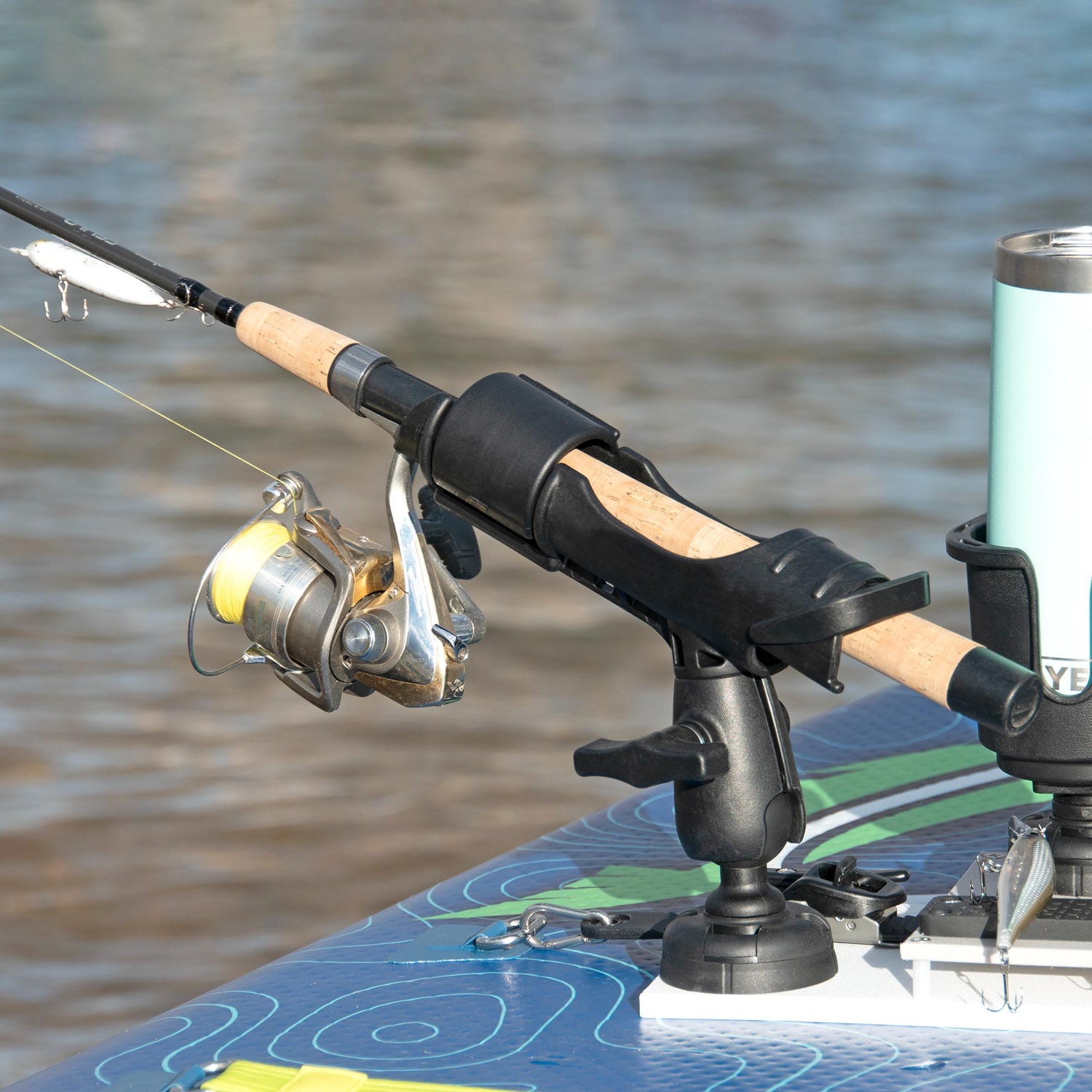 inflatable paddle board fishing rod holder SUP Angler Lite Universal Paddle Board Fishing Rod Holder Mount