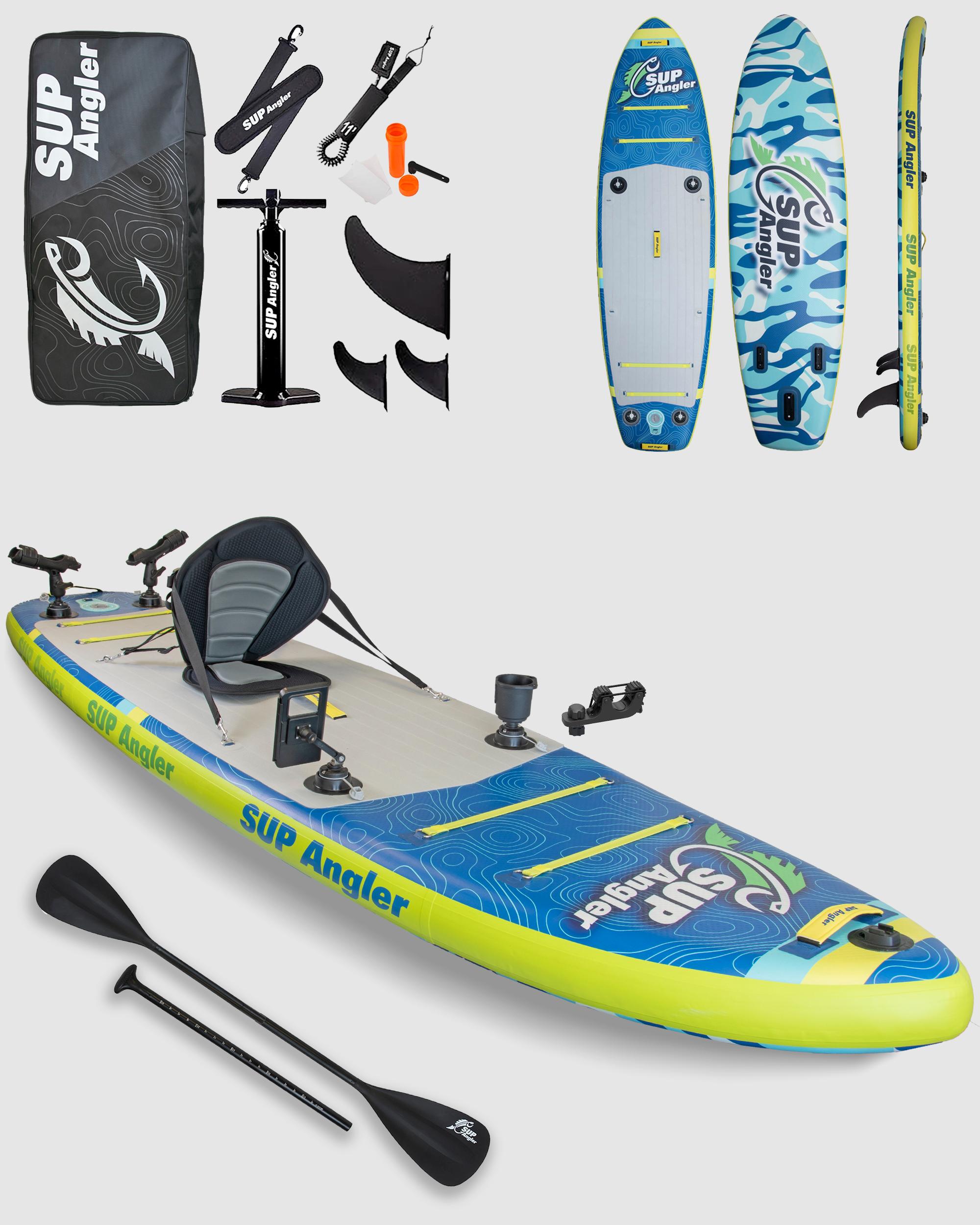 SUP Angler Troller X-Wide Inflatable Fishing Paddle Board for Adults ...