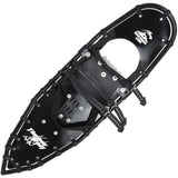 Timber Wolf snowshoe top view showing TruTrak binding and decking