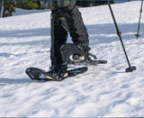 Steel cleats and rear traction claws on Timber Wolf snowshoes